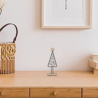 Wire Tree And Star Stand Decor 11.42"