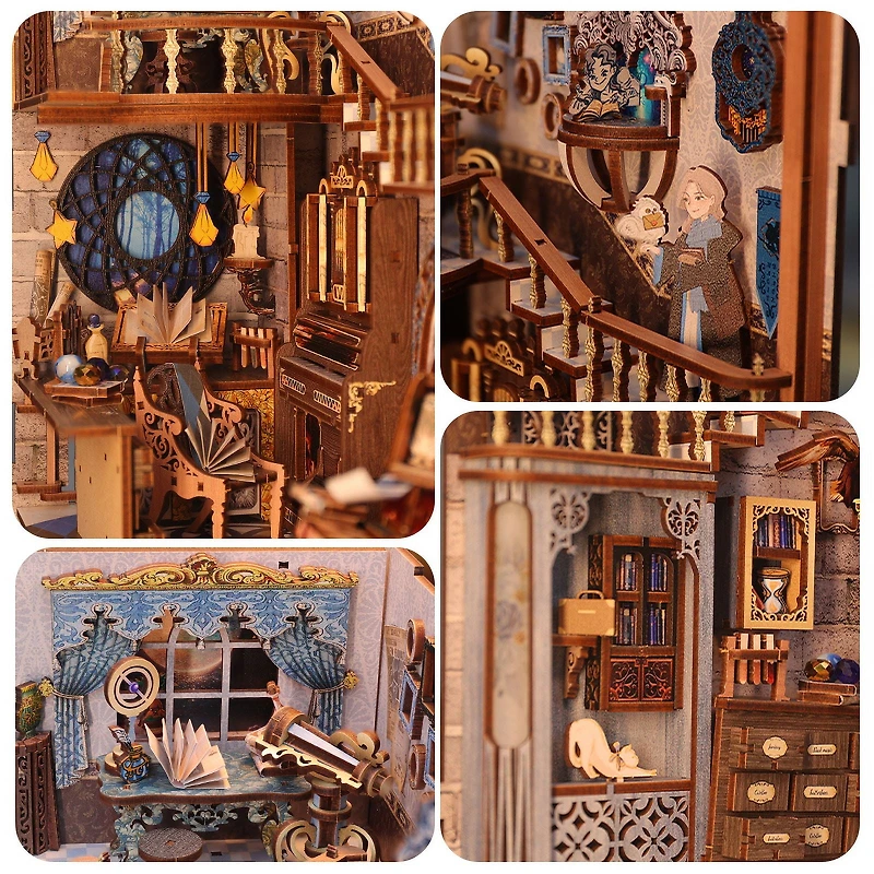 Tradeopia 3D Wooden Puzzle Nebula Common Room DIY Book Nook Kit