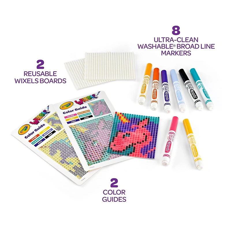 Trousse Crayola Wixels, Licornes D’art pixélisées