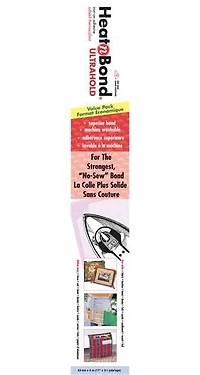 HeatnBond UltraHold Iron‑On Adhesive, Value Pack, 3 m – No‑Sew Permanent Bond for Fabric Appliqués, HNBULTRAPAK3M
