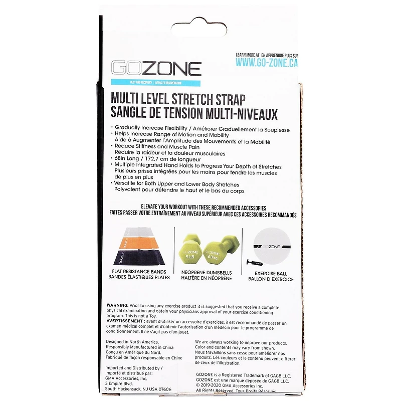GoZone Multi-Level Stretch Strap – Grey/Black