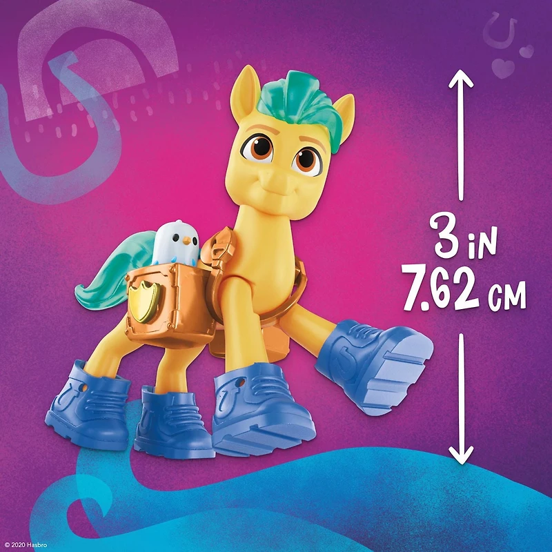 My Little Pony: A New Generation, Hitch Trailblazer Aventure de cristal, figurine de poney de 7,5 cm avec surprises et bracelet de l'amitié