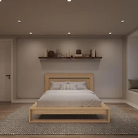 Morgan Queen Size Bedset with Headboard and Slatted Bedframe