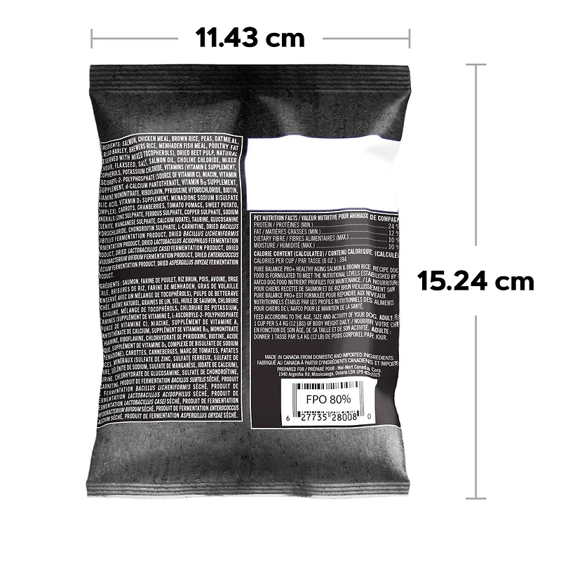 Pure Balance Pro+ Healthy Aging, Salmon & Brown Rice Recipe Dry Dog Food, 100 g, 3.5 kg, 7 kg