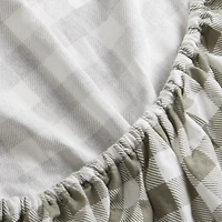 HOMETRENDS 3-Piece Tan Bufflalo Check Flannel Sheet Set, Twin, 100% Cotton