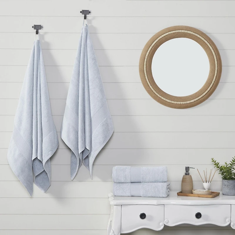 Serviette de bain Fabstyles super douce et absorbante, serviettes de bain de luxe pour spa, maison et hôtel, serviettes à séchage rapide, lot de 4, 27 x 54 pouces