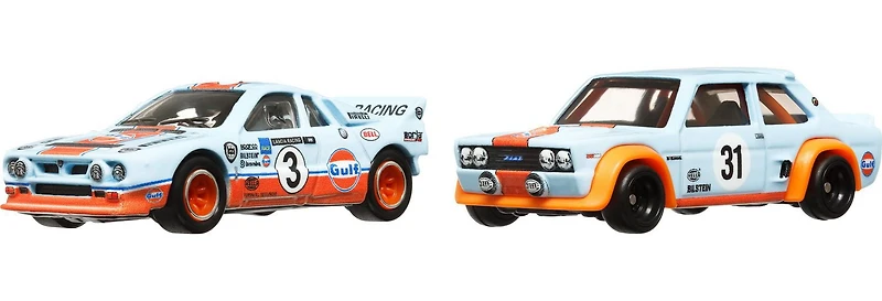 Coffret de 2 véhicules Car Culture Hot Wheels Premium Lancia Rally & Fiat 131 Abarth
