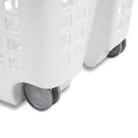Sterilite White Wheeled 62L Hamper