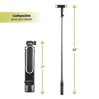 LED Lights Selfie Stick Quad Tripod, Wireless Dual LED Lights