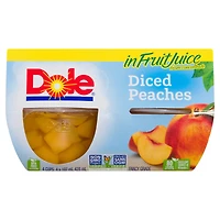 Dole Diced Peaches in Fruit Juices, 4 Cups, 428  mL