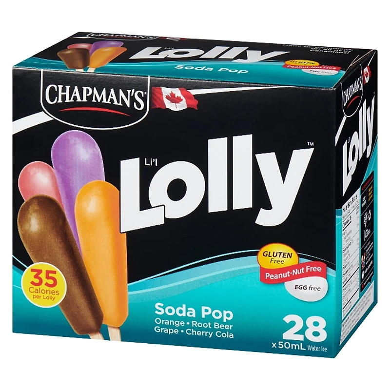 Chapman's Low Calorie Soda Pop Li'l Lolly in a Box 28 x 50 ml
