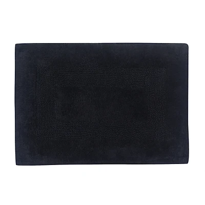 Tapis de Bain Mainstays Racetrack 100% Coton Noir Bath Rug, 17" x 24" Tapis de bain antidéparant