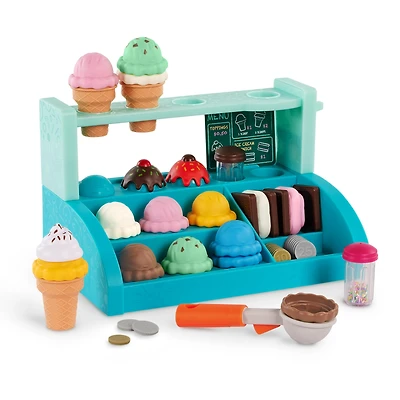 Battat Ensemble de crème glacée Sweet Sprinkles en plastique – plus de 40 pièces multicolores, jouet d’alimentation pour tout-petits et enfants d’âge préscolaire