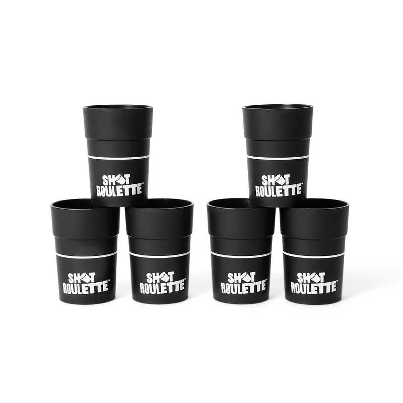 Shot Roulette: The Roulette Wheel Drinking Game by Buzzed for Adults, Includes 1 Roulette Wheel, 6 Glasses, 12 Tokens