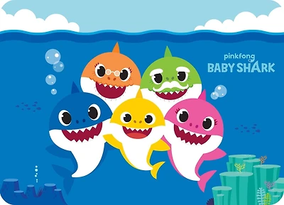 Baby Shark "Sharky Family' Placemat, 13" x 18", 100% polypropylene