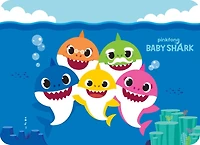 Baby Shark "Sharky Family' Placemat, 13" x 18", 100% polypropylene