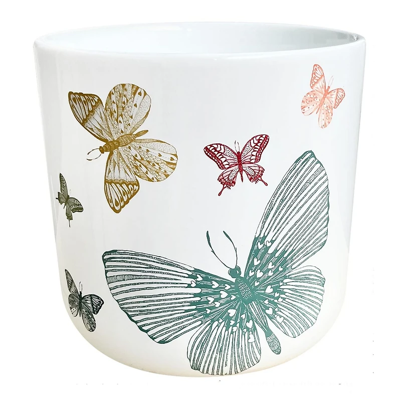 6" Butterfly Planter-White