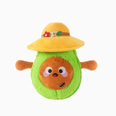 Peluche Hugsmart Picnic Time Picnic Avocat pour chien - Peluche et couinante, pour petits et moyens chiens