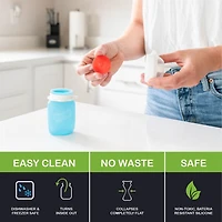 Squeasy Gear - Pochette alimentaire réutilisable pour bébé Snacker avec insert anti-déversement