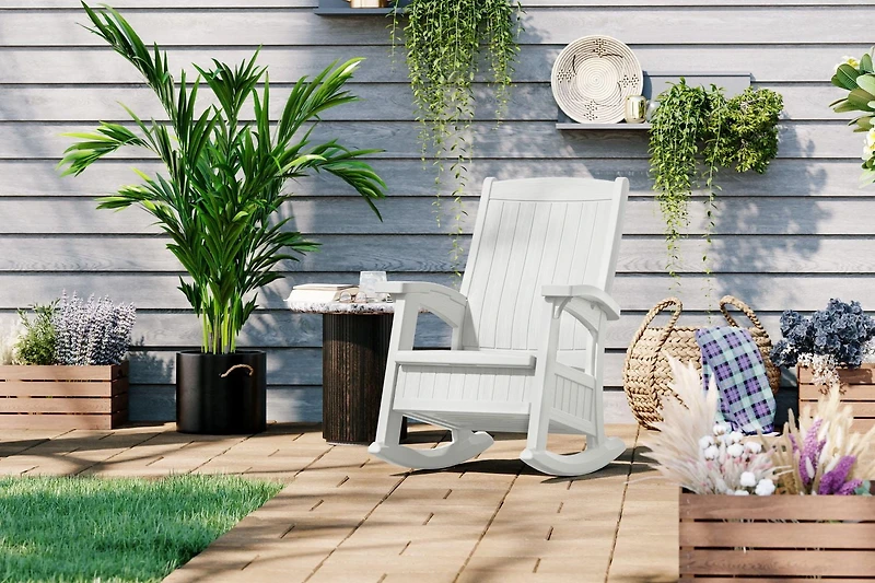 Suncast - Chaise berçante avec rangement - Glaçon