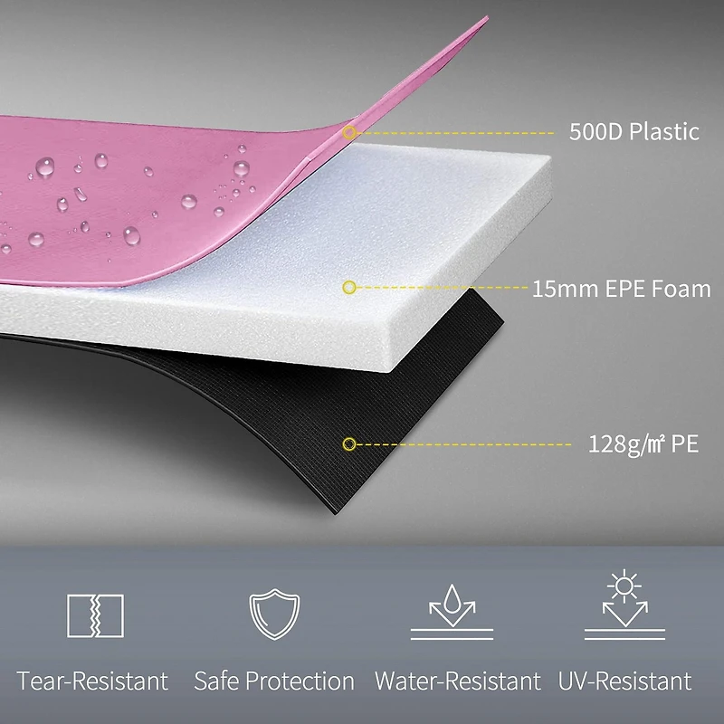 Soozier 12FT Coussin de trampoline, imperméable, rose