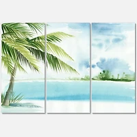 Designart Palm Beach Resort At Dawn I Canvas Wall Art