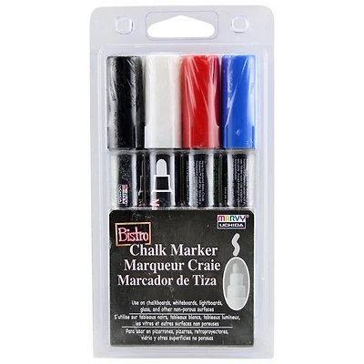 MARVY UCHIDA® BISTRO CHALK MARKER 4PC BROAD TIP SET, Chalk Paint Marker