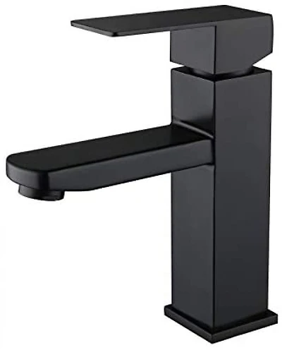 American Imaginations Robinet en laiton sans plomb 1 trou de couleur noire AI-34361