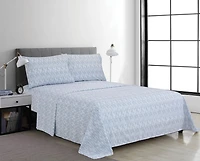 4 Piece Microfibre Sheet Set Leaf