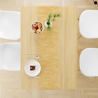 Chemin de table en coton Fabstyles Shadows, chemin de table tissé lavable pour salle à manger, cuisine, café et table de patio