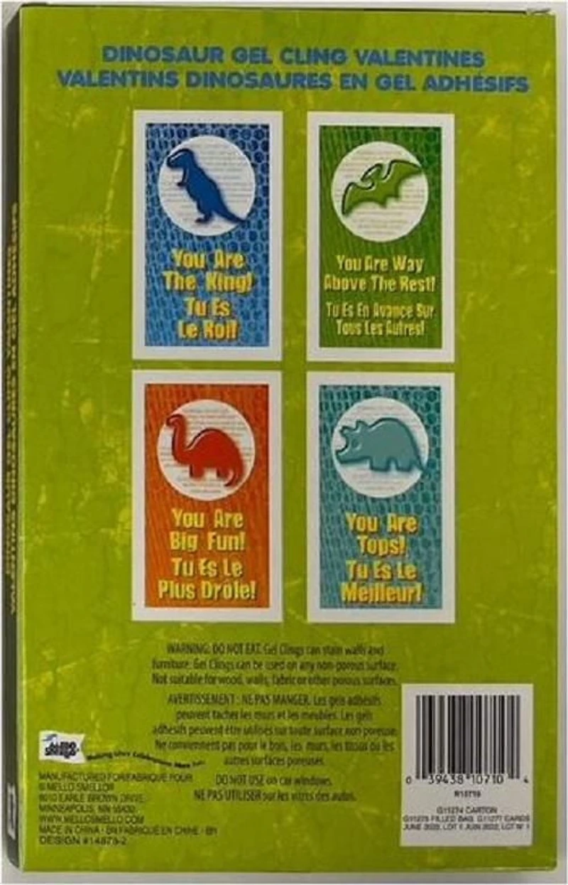 Mello Smello 16CT Valentins Dinosaures En Gel Adhésifs