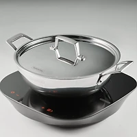 Tramontina Utsava Tri-Ply Clad Stainless Steel Covered Kadai