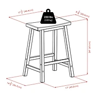 Winsome- Lynnwood 3PC table haute à rabat & tabourets de selle