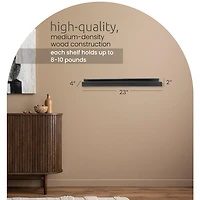 23" BLACK LEDGE Shelf