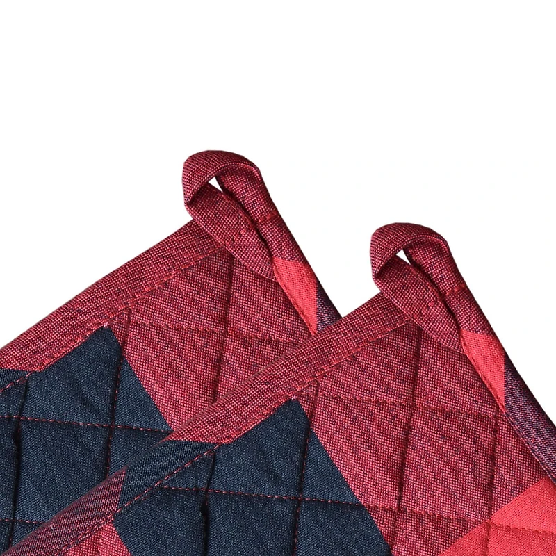 Ensemble de 2 porte-pots en éponge de coton Buffalo Check Fabstyles