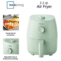 Mainstays 2.2 Quart Compact Air Fryer, Non-Stick, Dishwasher Safe, 1150W, Black