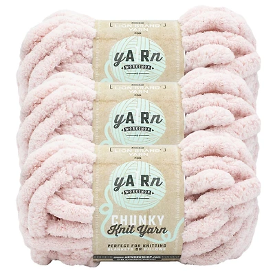 Fil AR Workshop Chunky Knit Rougir Yarn Fil #7 Jumbo Chenille du Polyester 226g /26m 3-Paquet
