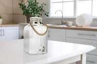 Distributeur de boissons en verre transparent à côtes, 2 gallons, 1 pièce Distributeur de boissons en verre