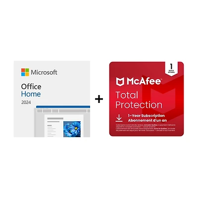 Office Home 2024 + McAfee Total Protection 1-Device 1-Year [Digital Download]