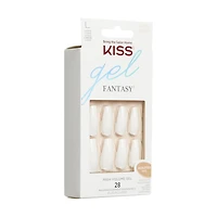 KISS Gel Fantasy - Fake Nails, 28 Count, Long, High Volume.