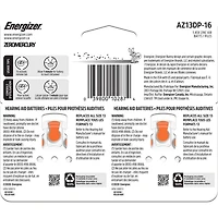 Energizer 13, Emballage de 16, Orange