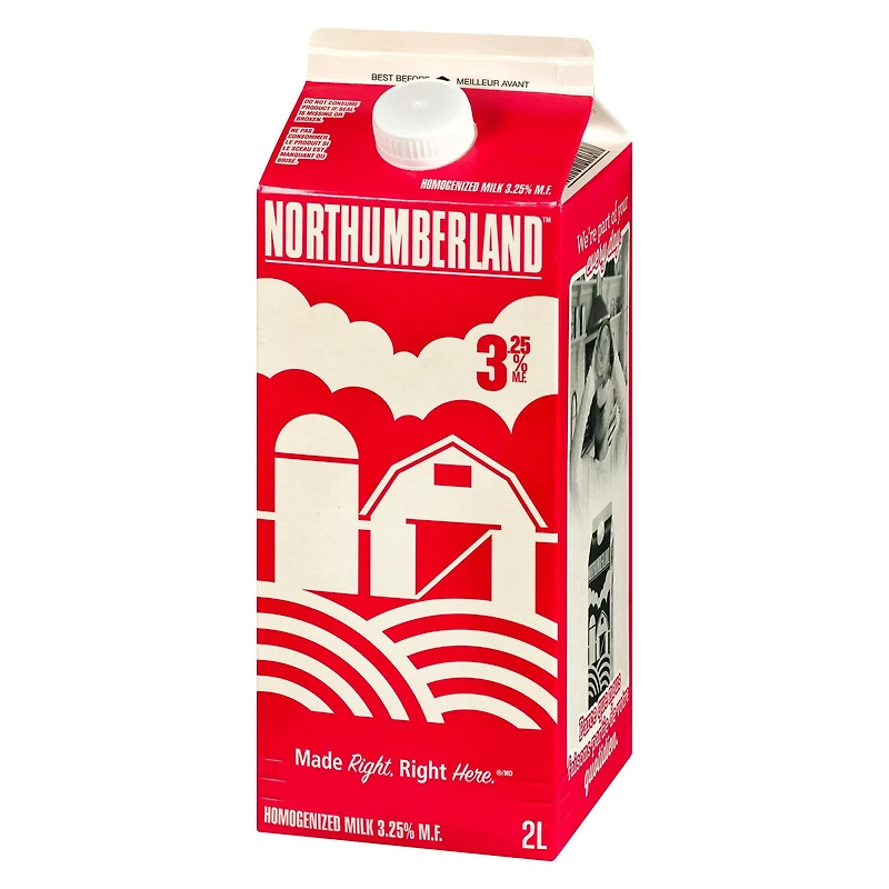 Lait homogénéisé 3,25 % Northumberland 2L