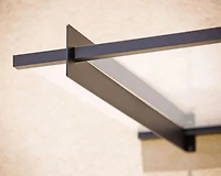 CANOPIA par PALRAM Nancy Ensemble d'auvent de porte de 3 pi x 7 pi - Gris