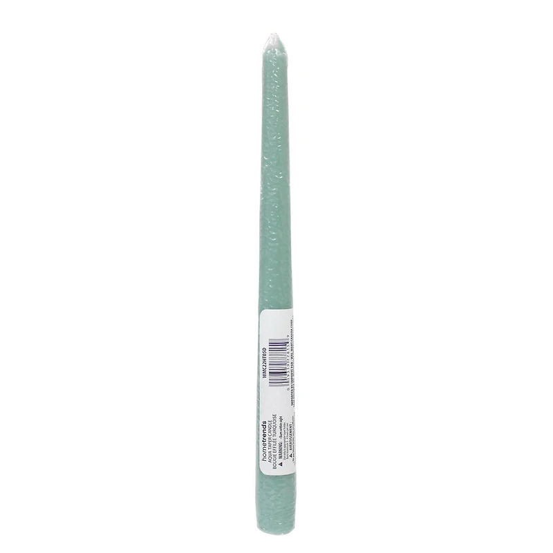 Hometrends 10" Aqua Unscented Taper Candle, 10"H