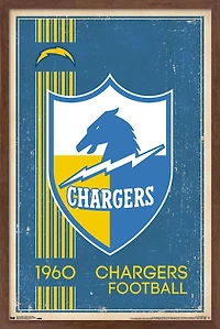 NFL Los Angeles Chargers - Retro Logo 17 Wall Poster, 22.375" x 34"