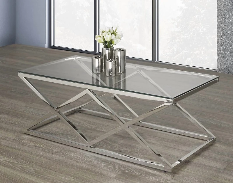 Zyrille Coffee Table, Silver