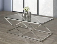 Zyrille Coffee Table, Silver