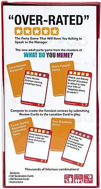 Over-Rated Jeu by What Do You Meme? Un jeu de critiques ridicules!