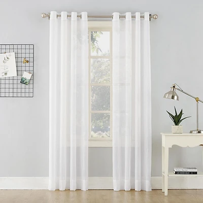SUN TEXTILE CRUSHED GROMMET SHEER VOILE CURTAIN