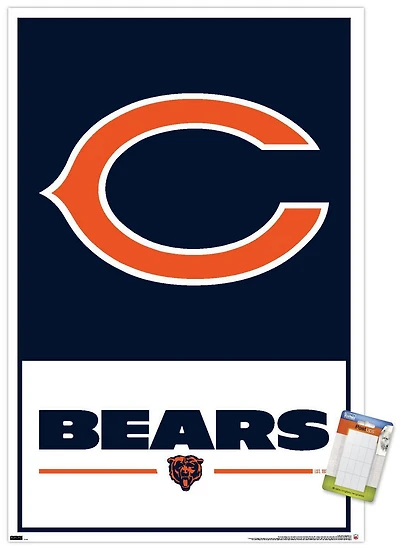 NFL Chicago Bears - Logo 21 Wall Poster, 22.375" x 34" Framed